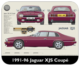 Jaguar XJS Coupe 1991-96 Place Mat, Small